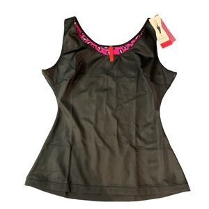 Spanx NEW Scoop Neck Camisole Black XL Slimming Flattering Body Shaper Slimmer